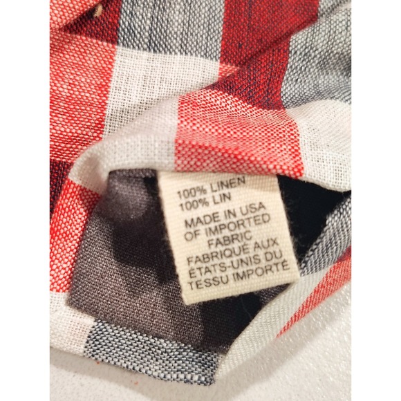 Todd Snyder New York Neck Tie 100% Linen Made In USA Plaid Check Red - Picture 4 of 7